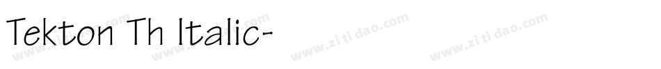 Tekton Th Italic字体转换